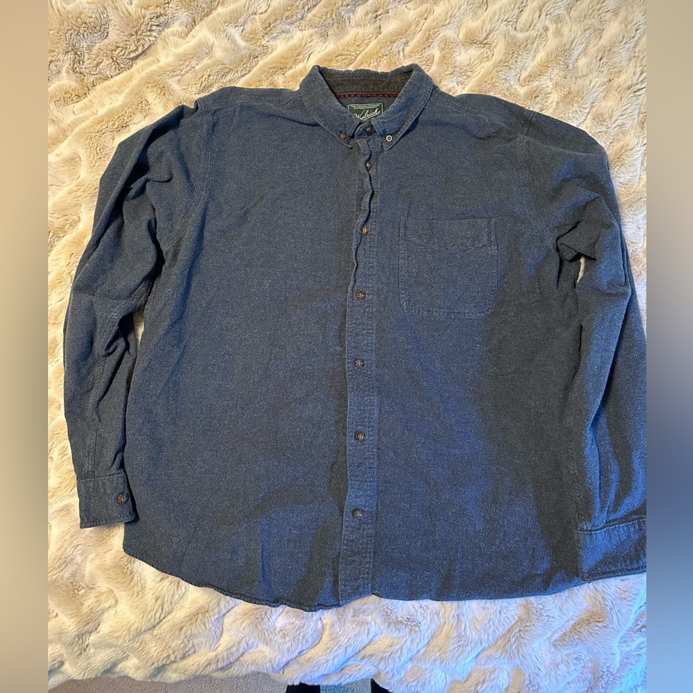 Woolrich men’s blue heather button down shirt size XL